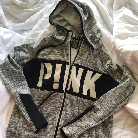 PINK Victoria's Secret Tops - Pink zip up hoodie